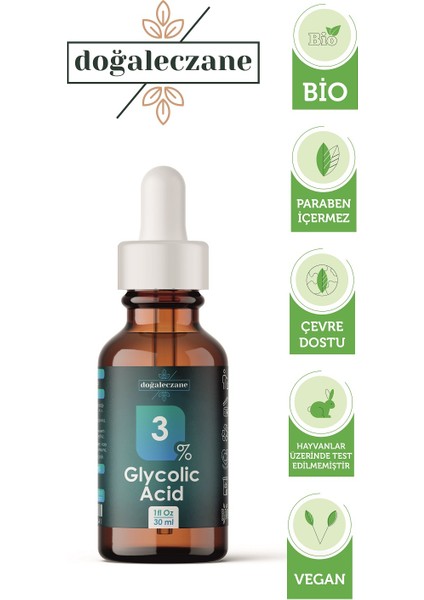 Göz Çevresi Kırışıklıkları Glikolik Asit %3 Set Glikolik Asit Peelingi 90 ml