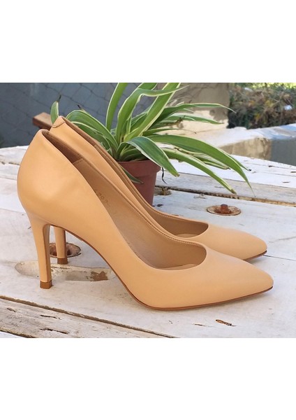 Nish N4292 Kadın Hakiki Deri Kasik Stiletto Ayakkabı