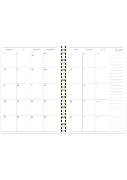 2025-A5 Spr.sert Kp.haftalık Ajanda - Pötikare modelleri