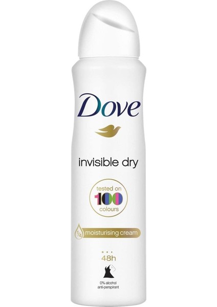 Kadın Sprey Deodorant Invisible Dry 1/4 Nemlendirici Krem Etkili, 150 ml