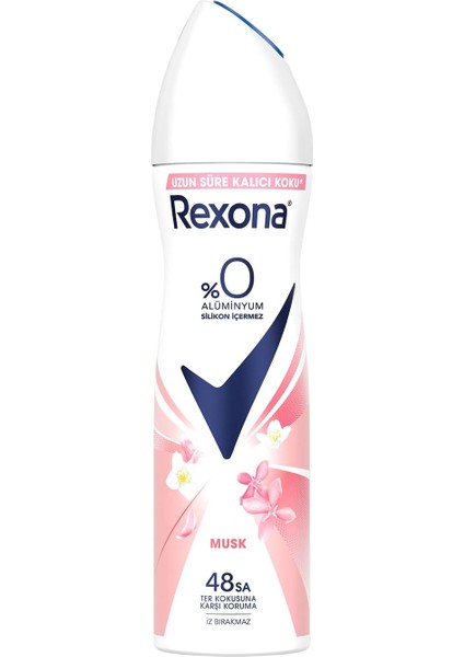 Kadın Sprey Deodorant Musk %0 Alüminyum 48 Saat Koruma 150 ml