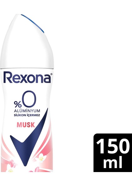 Kadın Sprey Deodorant Musk %0 Alüminyum 48 Saat Koruma 150 ml fiyatları