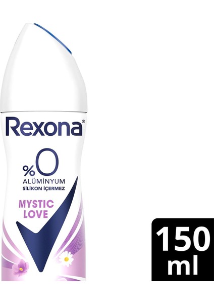 Kadın Sprey Deodorant Mystic Love%0 Alüminyum 48 Saat Koruma 150 ml fiyatları