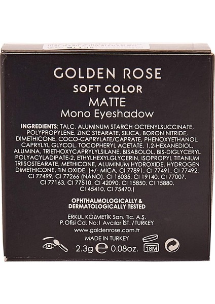 Soft Color Matte Mono Eyeshadow Tekli Far No:03