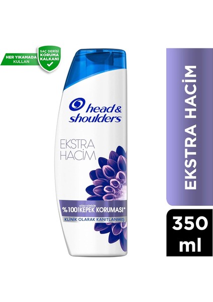 Head & Shoulders Şampuan Ekstra Hacim Kepeğe Karşı Etkili, 330 ml