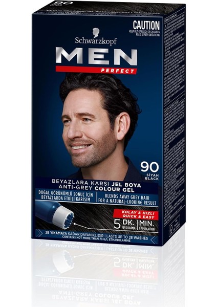 Men Perfect Erkek Saç Boyasi 90 - Siyah