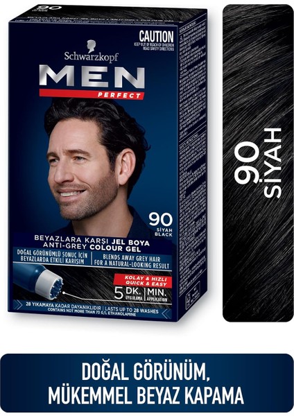 Men Perfect Erkek Saç Boyasi 90 - Siyah