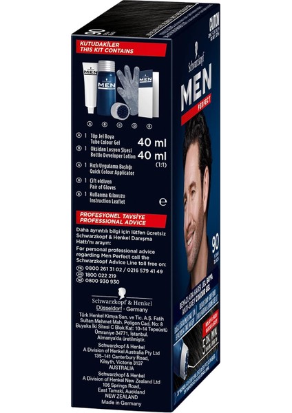 Men Perfect Erkek Saç Boyasi 90 - Siyah