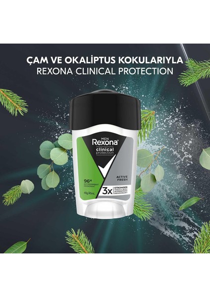 Clinical Protection Erkek Stick Deodorant Active Fresh Ter Kokusuna Karşı Koruma 45 ml