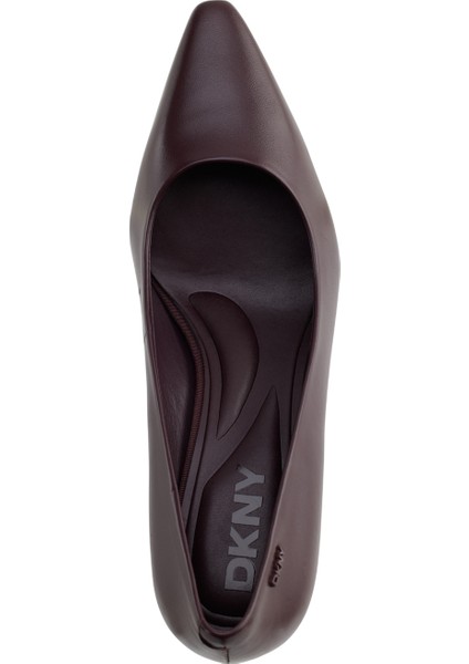 Deri Bordo Kadın Topuklu Ayakkabı K3496787 modelleri