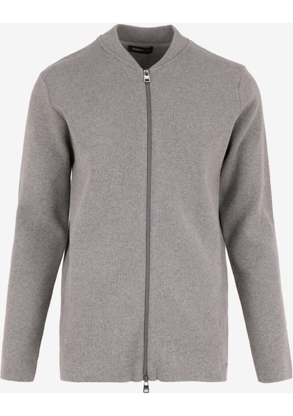 Kolej Yaka Standart Gri Melanj Erkek Kazak ACE492510055_TRIKO Hırka