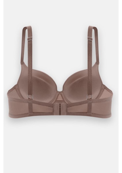 Mia 2529 Bronz Kahve Push Up / Dolgulu Mikro Basic Sütyen