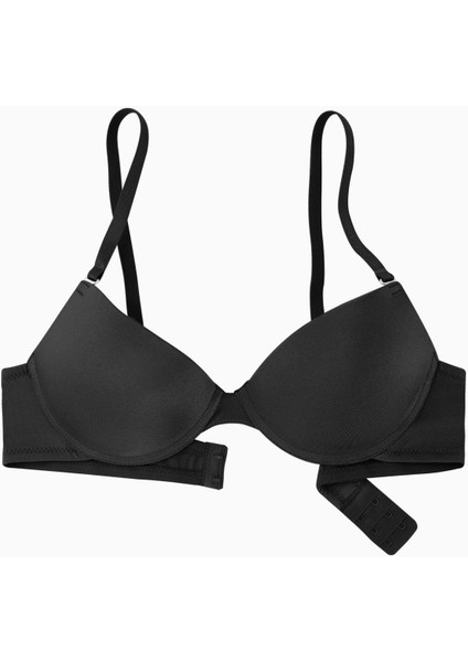 Luna 2533 Siyah Soft Push Up / Yarı Dolgulu Mikro Basic Sütyen (Tak - Çıkar Askılı)