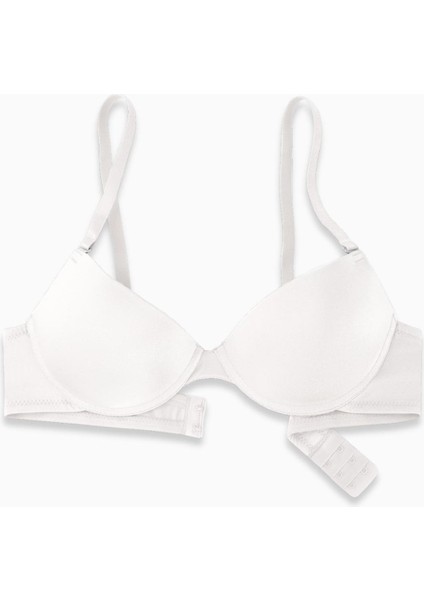 Luna 2533 Ekru Soft Push Up / Yarı Dolgulu Mikro Basic Sütyen (Tak - Çıkar Askılı)