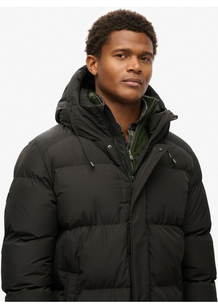 Siyah Erkek Mont M5011917A02A_HOODED Sports Puffer M