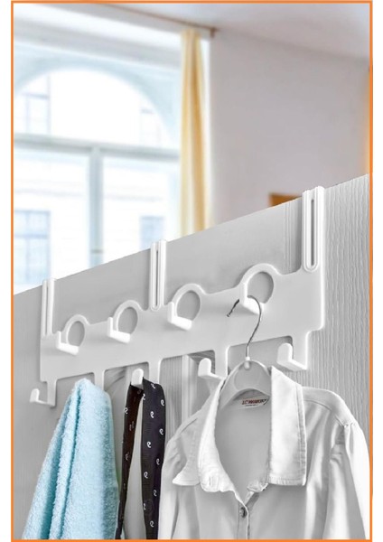 Kapı Arkası Askısı / Beyaz / 48 cm / 2 Adet