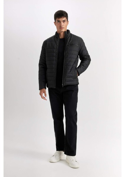Su İtici Slim Fit Suni Deri Mont Dar Kesim Dik Yaka Fermuarlı Cepli B3568AX25SP fiyatları