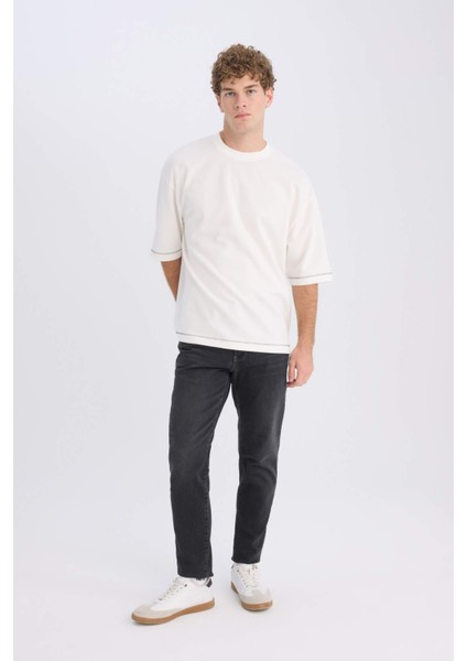 Slim Tapered Fit Dar Kalıp Normal Bel Daralan Paça Jean Pantolon D8748AX25SP fiyatları