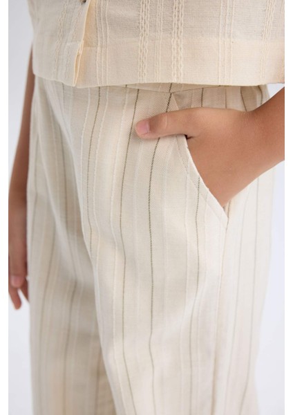 Kız Çocuk Wide Leg Geniş Paça Pamuklu Pantolon D9132A825SP