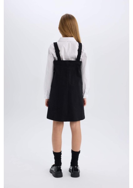 Kız Çocuk Askılı Gabardin Salopet Elbise D9306A825SP