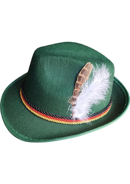 Erkekler Için Fötr Şapkalar, Kısa Kenarlı Panama Şapkası, Günlük Caz Şapkası, Fötr Şapka Yeşili (Yurt Dışından)