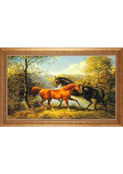 Altın Çerçeveli Paspartulu Tablo GR714