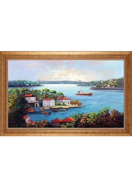 Altın Çerçeveli Paspartulu Tablo GR753
