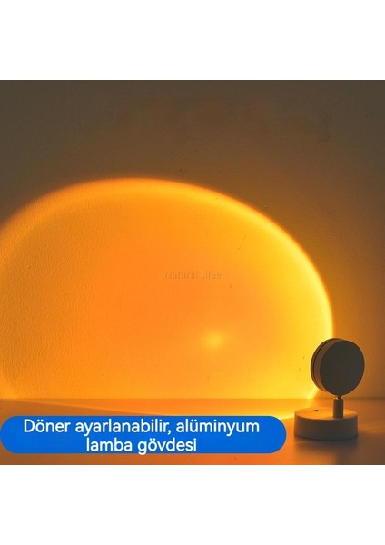 Yaratıcı Günbatımı Atmosferi Dokunmatik Kontrol LED Type-C Şarj Masa Lambası/yatak Köşesi Lambası/gece Lambası (Yurt Dışından)