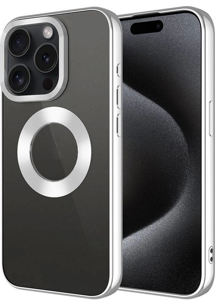 iPhone 15 Pro Kılıf Tek Kamera Çerçeveli Logo Gösteren Redclick Omega Kapak