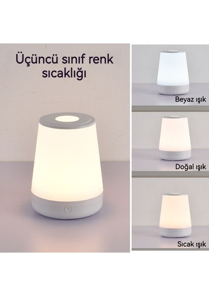 Dokunmatik Kontrol LED Type-C Şarj Masa Lambası/yatak Köşesi Lambası/gece Lambası (Yurt Dışından)