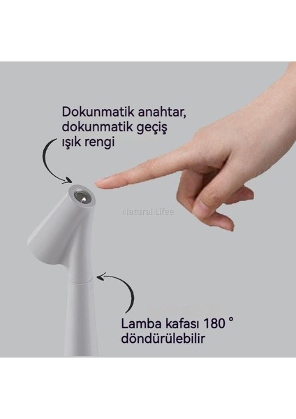 Şık Dokunmatik Kontrol LED Type-C Şarj Masa Lambası/yatak Köşesi Lambası/gece Lambası (Yurt Dışından)