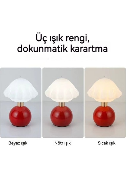 Dokunmatik Kontrol LED Type-C Şarjlı Masa Lambası/yatak Yanı Lambası/gece Lambası (Yurt Dışından)