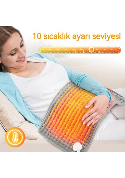 10 Seviye Sıcaklık Ayarı Yangın Güvenli Kürk Isıtmalı Yastık (Yurt Dışından)