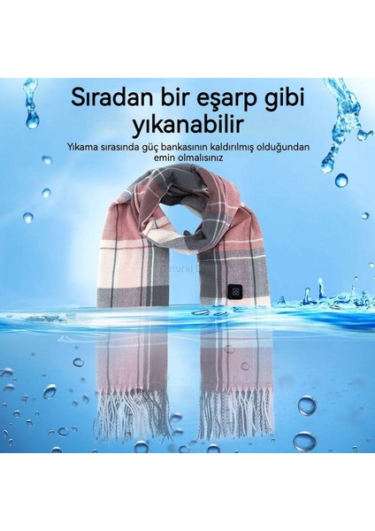 Moda Ekose USB Isıtmalı Yıkanabilir Eşarp/şal (Yurt Dışından)