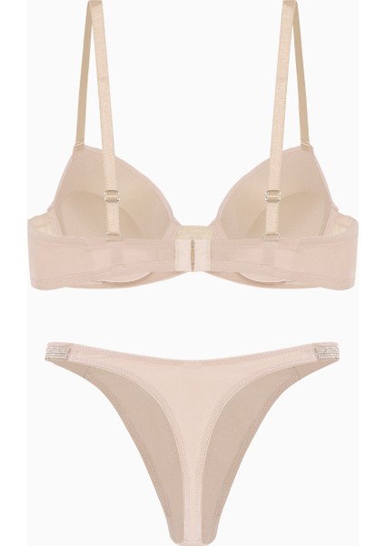 Noa 2572 Lı Şerit Detaylı Mikro Kumaş Dolgulu Iç Çamaşır Takımı Ten fiyatları