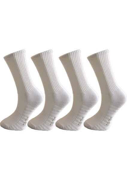 Fit Line 4'lü Beyaz Erkek ve Bayan Spor Çorabı , Active - Fonksiyonel (4çift Beyaz)