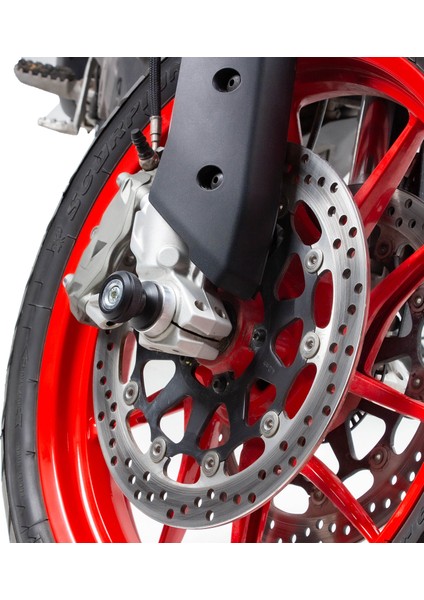 Ducati Multistrada V2 2022-2023 Uyumlu Uyumlu Aks Koruma Takozu Seti Siyah