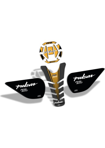 Bajaj RS 200 2015-2020 Uyumlu Tank Pad Seti Sarı fiyatları