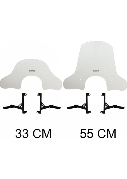 Arora Cappucino 50 / 125 2019-2024 Uyumlu Ön Cam Şeffaf 55 cm