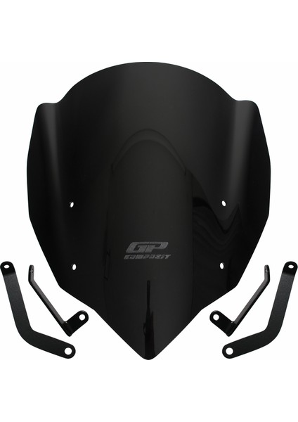 CF Moto 400 NK / 650 NK 2017-2020 Uyumlu Ön Cam Siyah 34 cm