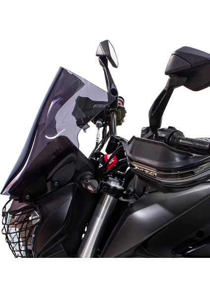 Bajaj Dominar 250 / 400 2017-2024 Uyumlu Kısa Ön Cam Siyah - 37 cm