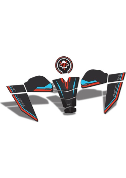 Yamaha MT-25 2020-2024 Uyumlu Tank Pad Seti Mavi-Kırmızı fiyatları