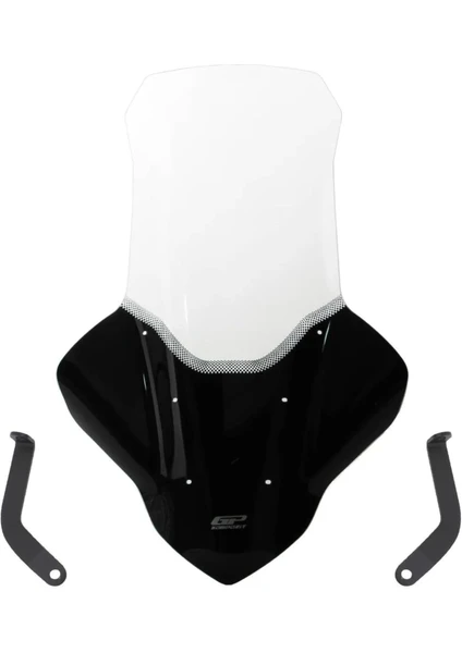 GP Kompozit Yamaha NMAX 125 / 155 2021-2024 Uyumlu Elcikli Uzun Tur Camı Şeffaf - 82 cm