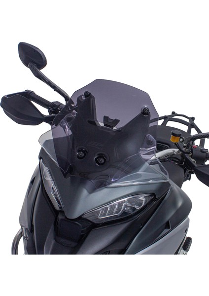Ducati Multistrada V4 2021-2023 Uyumlu Spor Ön Cam Siyah 37 cm
