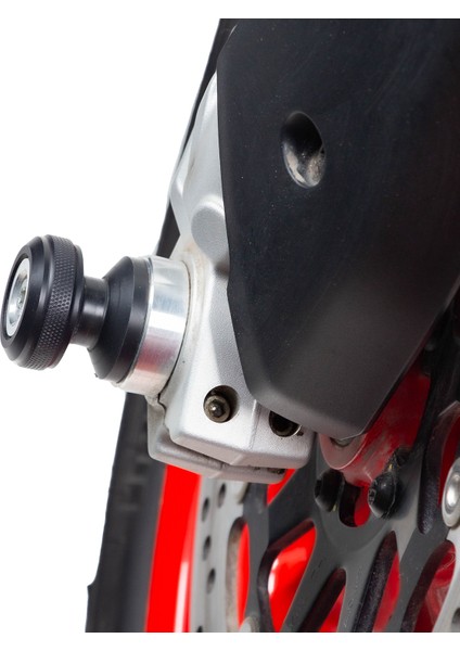 Ducati Multistrada V2 2022-2023 Uyumlu Uyumlu Aks Koruma Takozu Seti Siyah