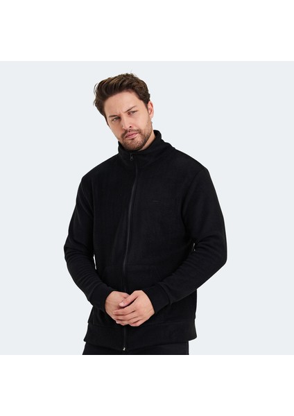 SANSA Erkek Siyah Polar Sweatshirt – Kışlık, Düz Desen, %100 Polyester, Rahat ve Sıcak Kesim modelleri