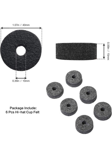 23 Parça Zil Yedek Aksesuarları Zil Keçeleri Hi-Hat Debriyaj Keçesi Hi Hat Kupası Keçe Zil Kollukları ve Taban Kanat Somunları Zil Yıkayıcı ve Davul Seti Için Davul Tuşları (Gri) (Yurt Dışından) fiyatları