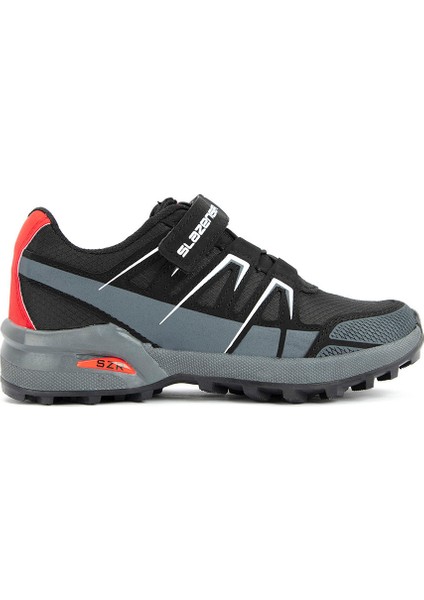 ADITYA IN Unisex Çocuk Sneaker Koşu & Yürüyüş Ayakkabısı Siyah / Koyu Gri