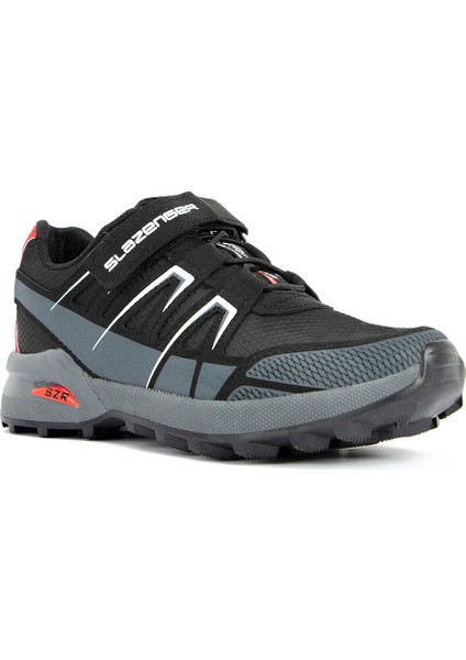ADITYA IN Unisex Çocuk Sneaker Koşu & Yürüyüş Ayakkabısı Siyah / Koyu Gri