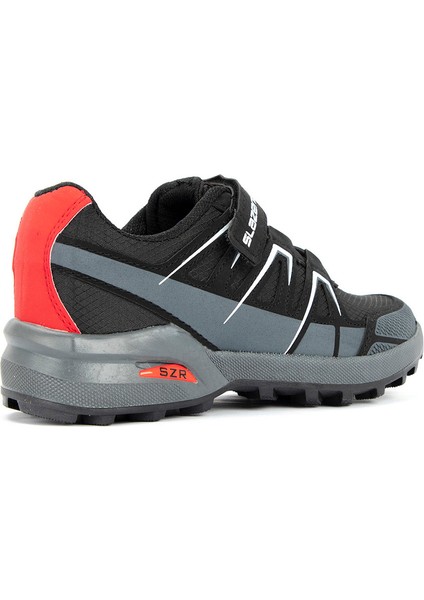 ADITYA IN Unisex Çocuk Sneaker Koşu & Yürüyüş Ayakkabısı Siyah / Koyu Gri